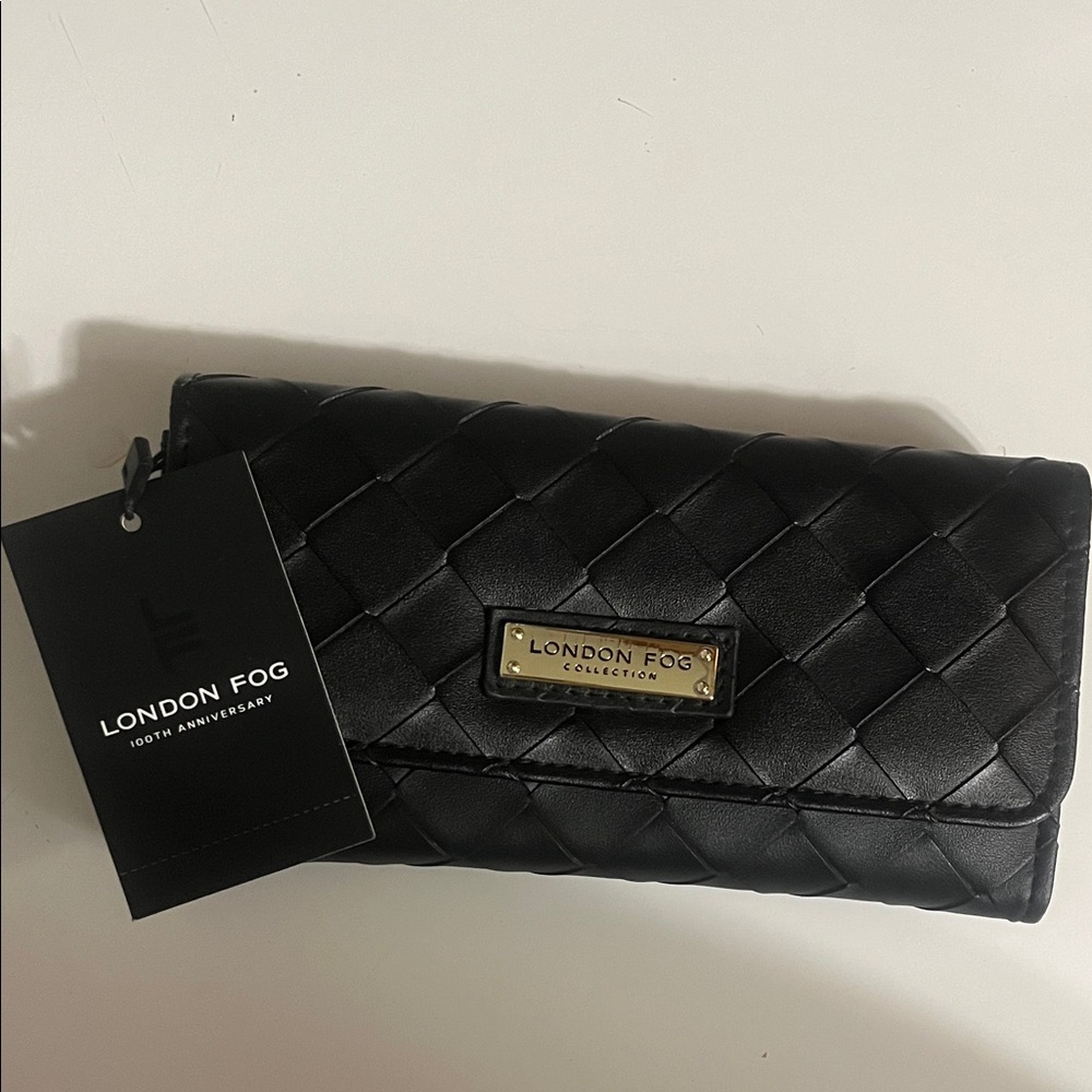 London Fog Quilted Black Women's Wallet